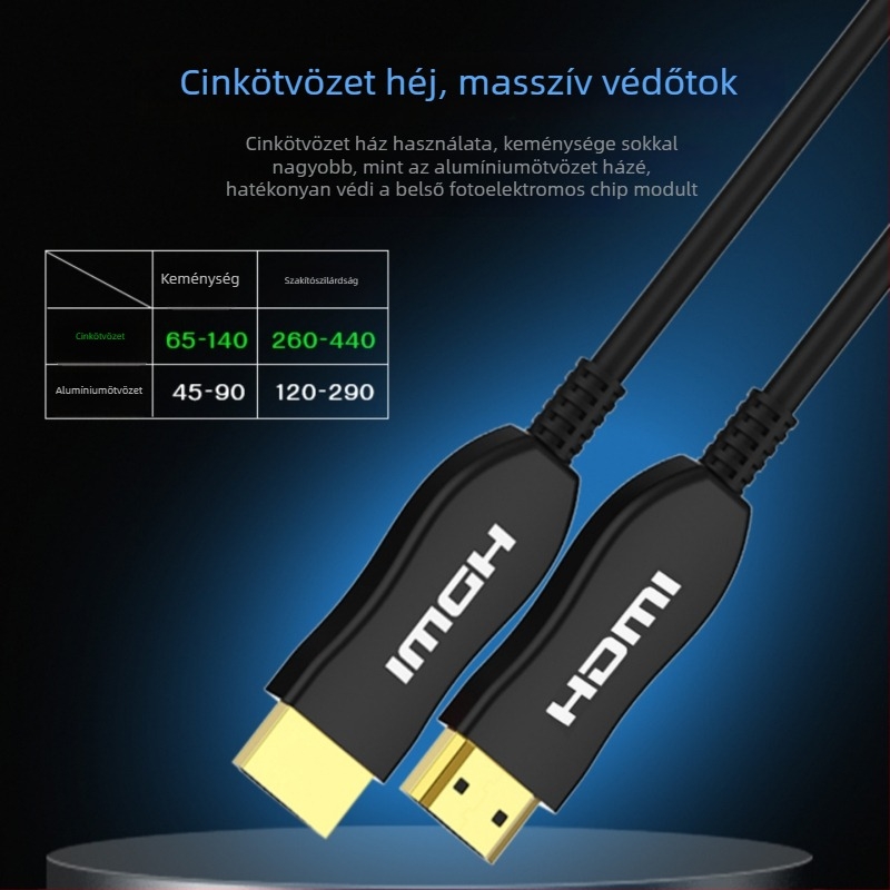 HDMI optikai kábel 8K LCD televízióhoz, verzió 2.1, HDMI-HDMI, 10 m