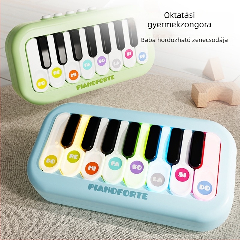 Zsebméretű elektronikus zongora gyerekeknek DS-110 – Műanyag, Interaktív játék 4-6 éveseknek