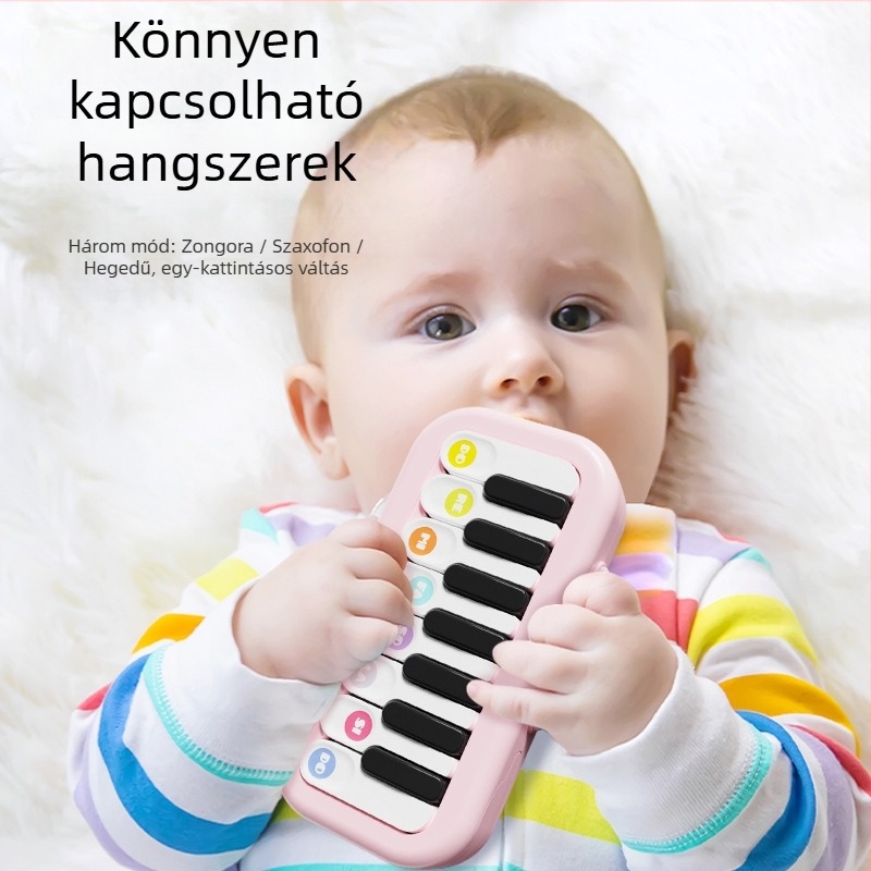 Zsebméretű elektronikus zongora gyerekeknek DS-110 – Műanyag, Interaktív játék 4-6 éveseknek