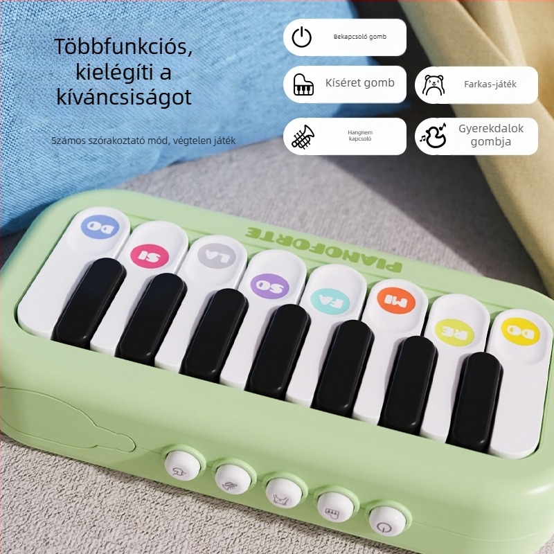 Zsebméretű elektronikus zongora gyerekeknek DS-110 – Műanyag, Interaktív játék 4-6 éveseknek