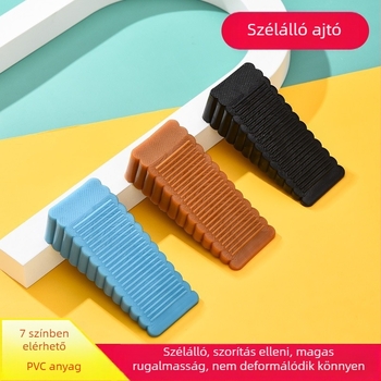Padlóra szerelt gumiból készült ajtóstopper, anti-ütközés dizájn, snap-on telepítés, modell A1443, szabványos felépítés, manuális működtetés
