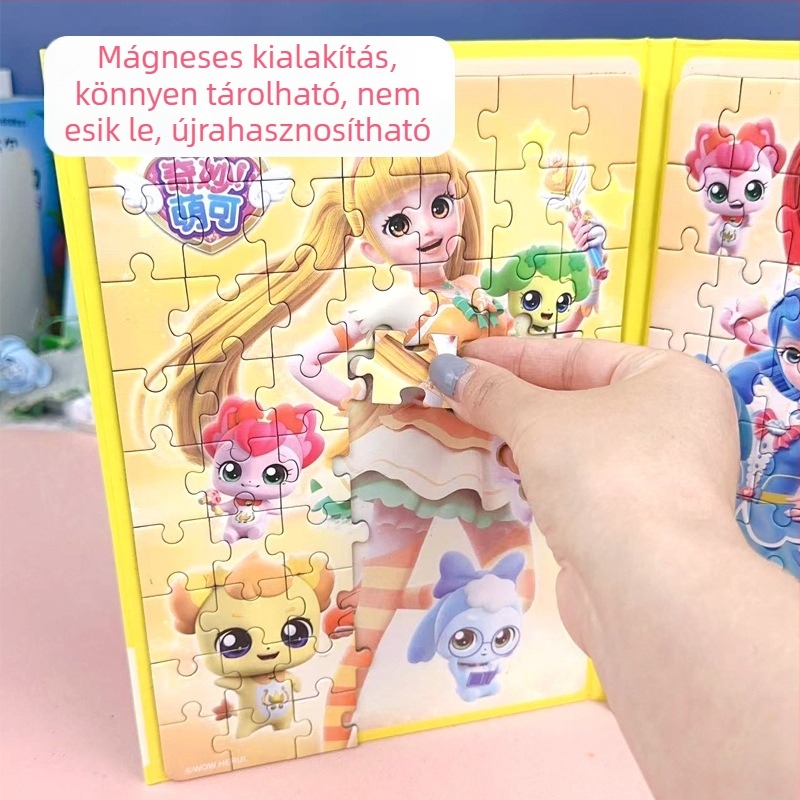 Haladó mágneses sík puzzle gyerekeknek (4–6 év) - Anyag: Egyéb; Csomagolás: Hálós zacskó; Kategória: Illusztrációk és táblák