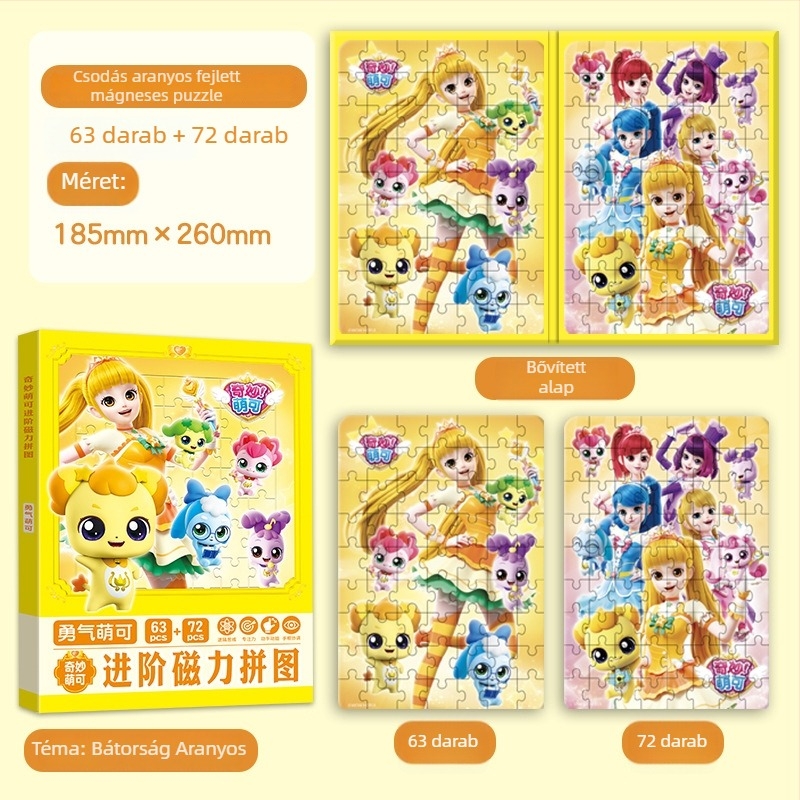 Haladó mágneses sík puzzle gyerekeknek (4–6 év) - Anyag: Egyéb; Csomagolás: Hálós zacskó; Kategória: Illusztrációk és táblák