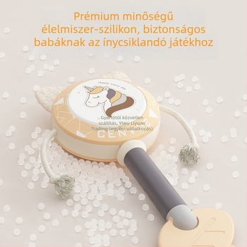 Selyemvirágos babacsörgő – kézben tartható játék 0–3 éveseknek
