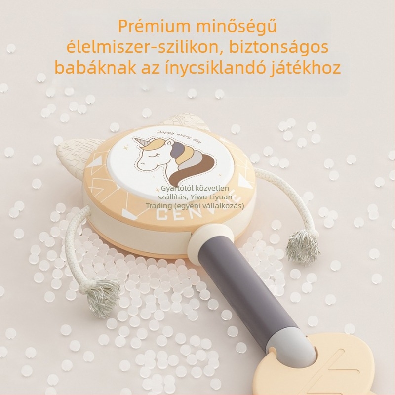 Selyemvirágos babacsörgő – kézben tartható játék 0–3 éveseknek