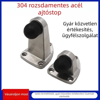 304 rozsdamentes acél háromszögletű ajtóstopper, csiszolt felülettel – ütközés elleni védelem, modern minimalist stílus