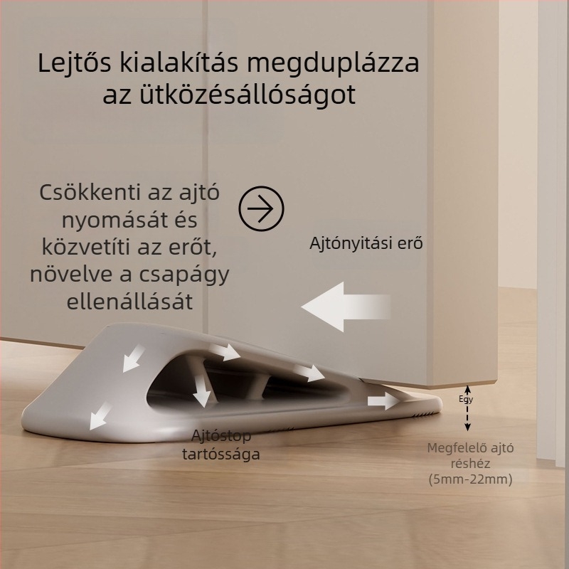 Ajtóstop | Ütközésálló, Szélálló, Modell: Door Stop, Anyag: TPE, Falra szerelhető, Standard típus, Manuális működtetés