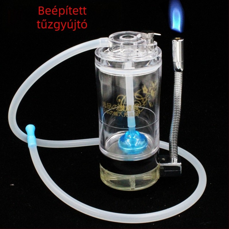 Akril hookah felfújható gyújtóval és kettős használatú szűrőcsővel