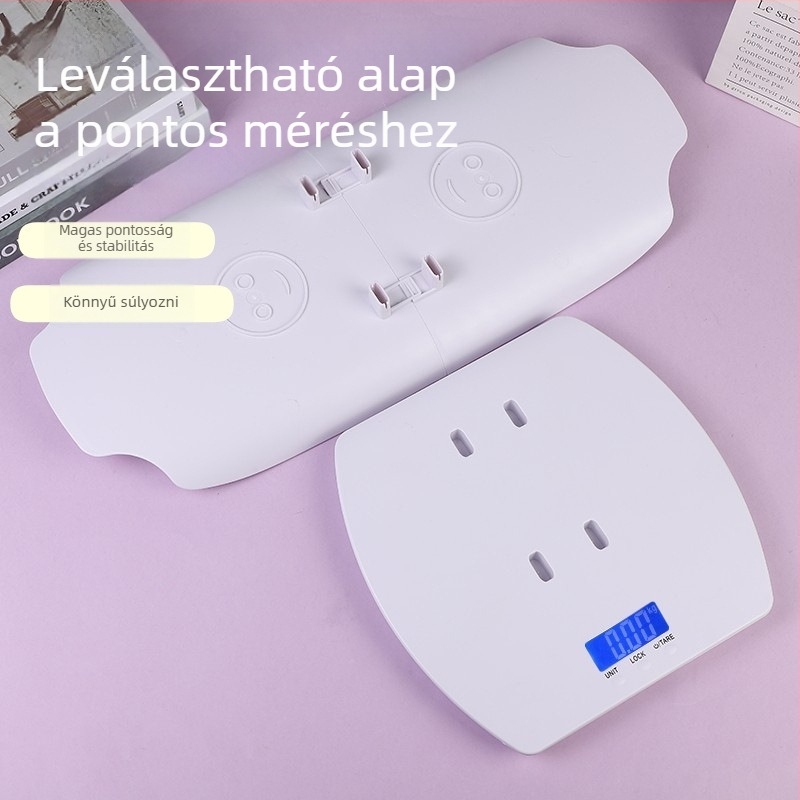 Digitális babamérleg – virge márka; maximális teherbírás 100 kg; működik 2× AAA elemmel; 5 darabos csomag