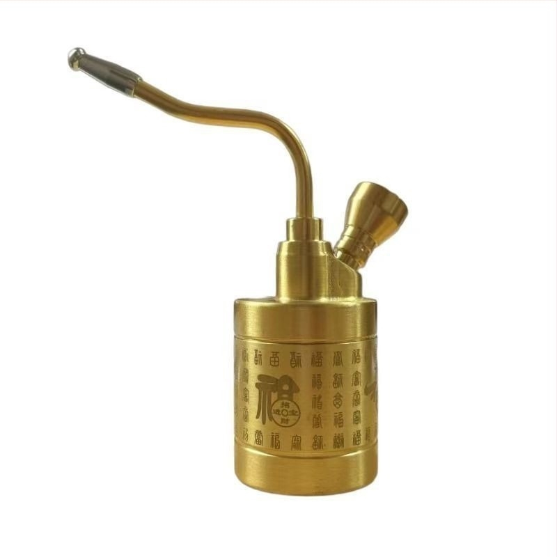 Sárgarézből készült tök alakú vízcső, levehető réz szűrővel, újrahasználható, Új kínai stílus