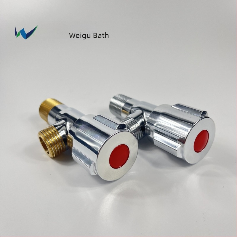 Vigus K974 – rézből készült szögletes mosdócsaptelep, meleg- és hideg vízhez, rézmag, kézi szerelés