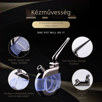 Zobo vízipipa cső – fém, kettős szűrő, magas színvonalú cigarettatartó