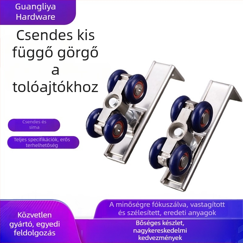 Nemesacélból készült csendes négy kis függő görgő készlet csúszó ajtókhoz, OEM