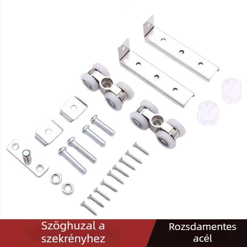 Nemesacélból készült csendes négy kis függő görgő készlet csúszó ajtókhoz, OEM