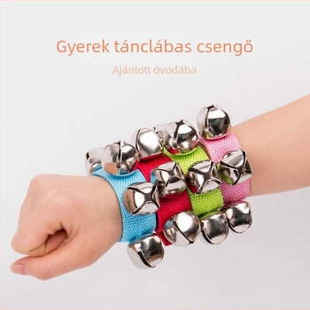 Orff-szerű gyerekeknek készült kéz- és csuklóharangkészlet – interaktív oktató játék 4–6 éveseknek, tánc rekvizitum