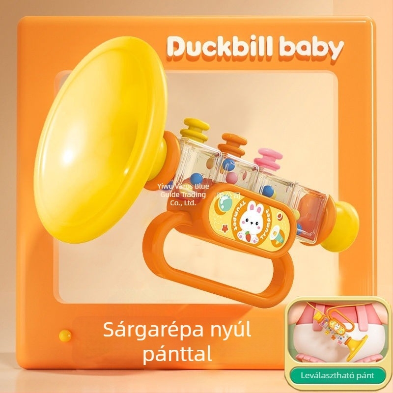 Baba és kisgyermekek számára játék trombita (0–3 év) – fújható hangszer az érzelmi és vizuális fejlődés támogatására