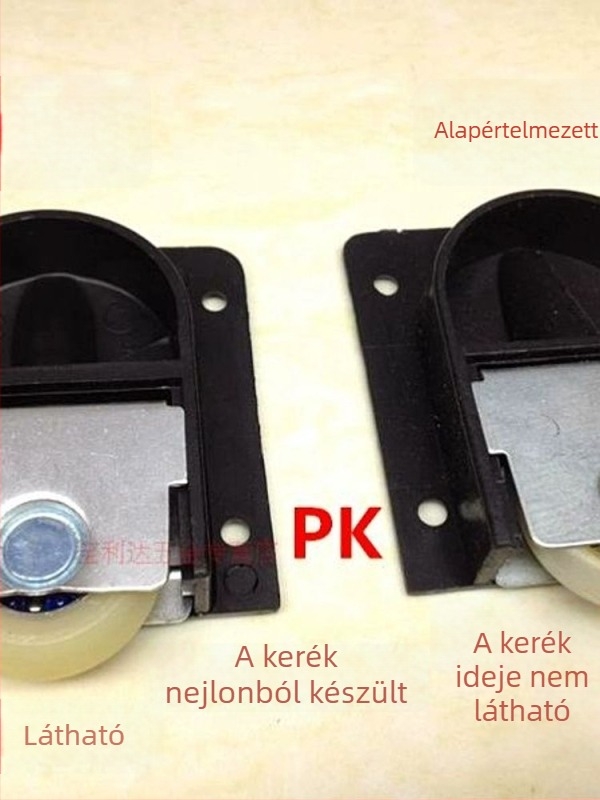 Szekrény csúszóajtó görgők – műanyag, amerikai stílus, modell 002_14Xbc