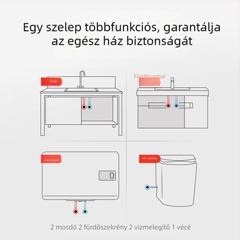 Sárgarézből készült szögletes csap, nagy áramlású, falba szerelt, üzemnyomás 1,0 MPa, fürdőszoba, konyha és erkély számára