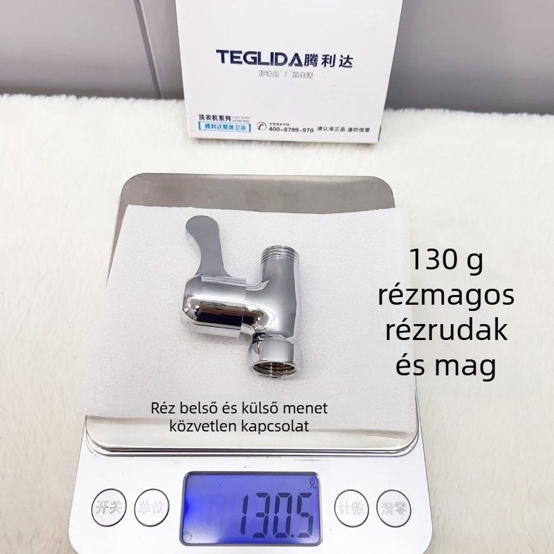Réz egyenes áramlású szelep belső menetes szögletes szelep forró/hideg bemenet/kimenet, anyag réz, belső Ø 4, üzemi nyomás 1.0, nettó tömeg 130