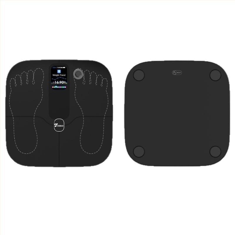 Láblenyomat felismerő testzsírmérleg WiFi és Bluetooth, Type-C töltés, 4 szenzor