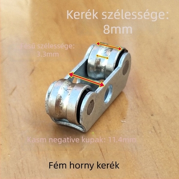 Ajtó- és ablakpulley nylon kettős görgővel, tűgörgős vezetőgörgő gyémánt-hálóhoz