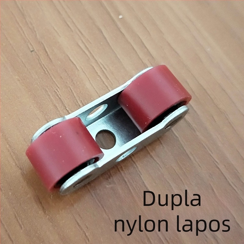 Ajtó- és ablakpulley nylon kettős görgővel, tűgörgős vezetőgörgő gyémánt-hálóhoz