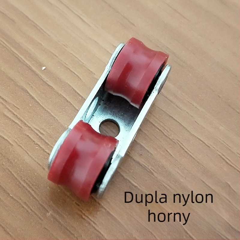 Ajtó- és ablakpulley nylon kettős görgővel, tűgörgős vezetőgörgő gyémánt-hálóhoz