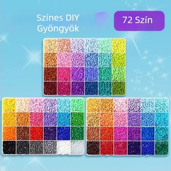 DIY gyöngyök fuziója – lyuk nélküli gyöngyök 3D puzzle-hoz, 7–14 éveseknek