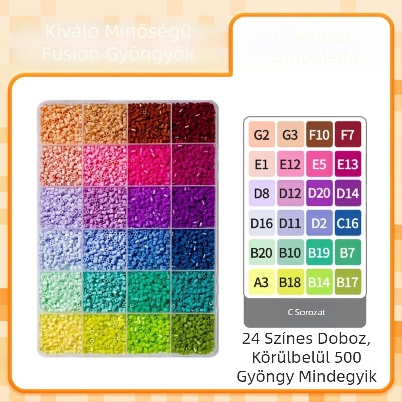 DIY gyöngyök fuziója – lyuk nélküli gyöngyök 3D puzzle-hoz, 7–14 éveseknek