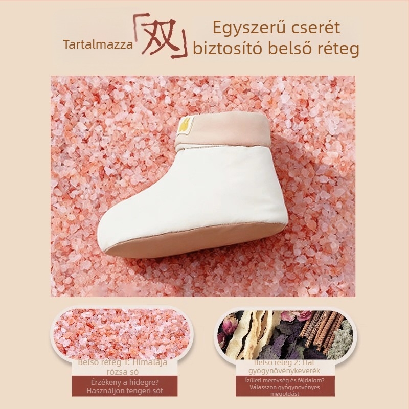 Uniszex papucs USB-es fűtéssel, pamut felsőrész, sarok beépített