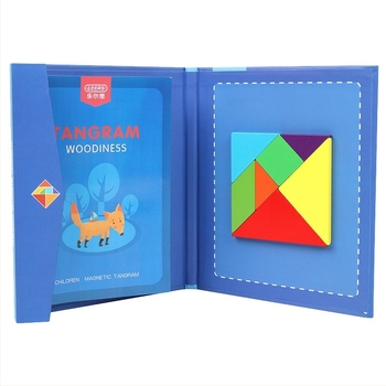 Lerth Mágneses Fa 3D Tangram Puzzle, 160 Darab, 4–6 Éveseknek