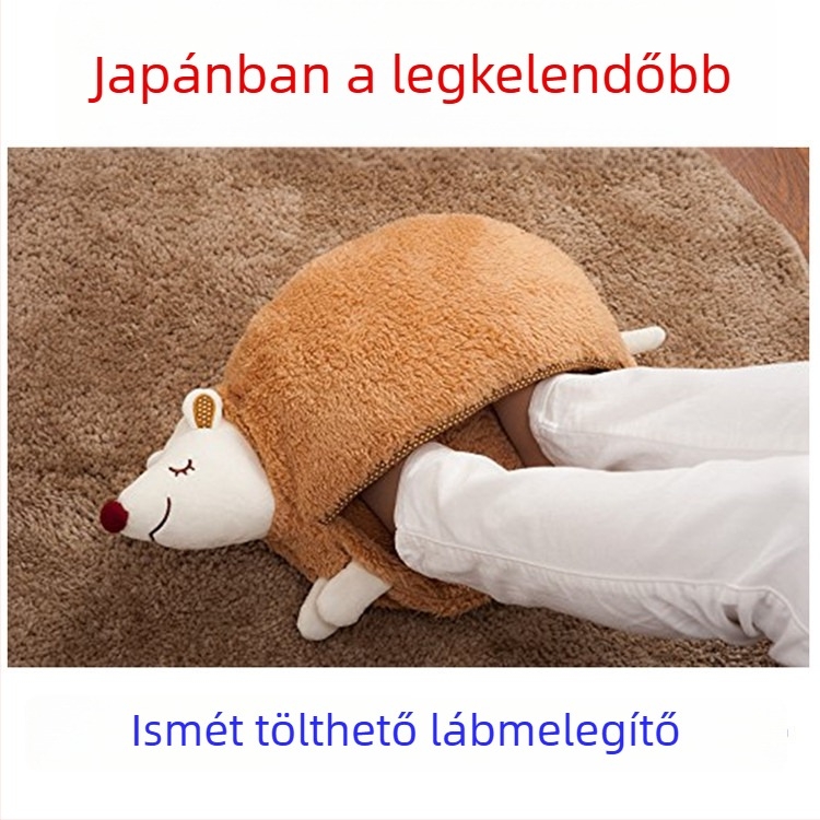 USB újratölthető lábmelegítő papucs, unisex, többpontú melegítés, velúr felső, TPU talp
