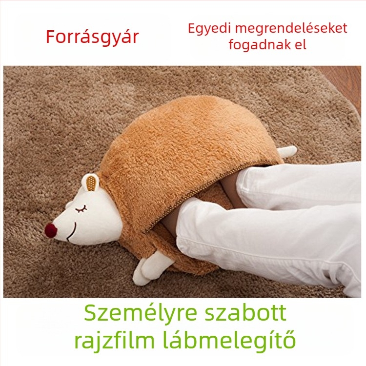 USB újratölthető lábmelegítő papucs, unisex, többpontú melegítés, velúr felső, TPU talp