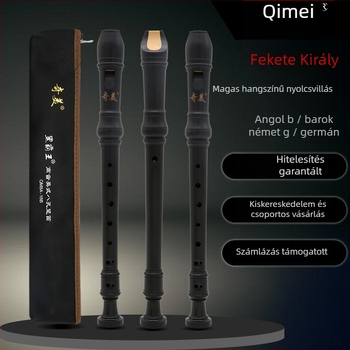 Qimei rekorder QM8A-18B/QM8A-18G, 8 nyílás, magas regiszter, német stílus G / brit stílus B, bőrtáska