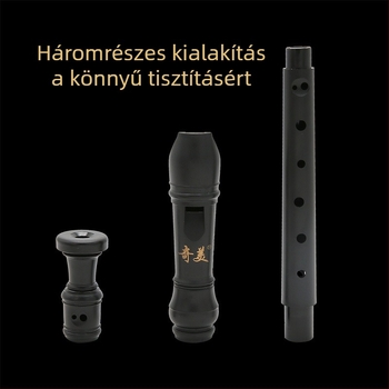 Qimei rekorder QM8A-18B/QM8A-18G, 8 nyílás, magas regiszter, német stílus G / brit stílus B, bőrtáska