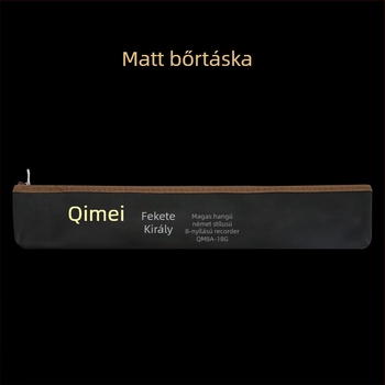 Qimei rekorder QM8A-18B/QM8A-18G, 8 nyílás, magas regiszter, német stílus G / brit stílus B, bőrtáska