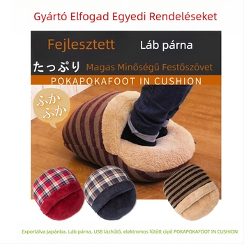 USB fűtött papucs bársonyos felsőrésszel, uniszex, TPE talppal