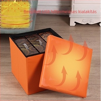 King Grids USB-meghajtású melegítő láb- és kézmelegítő ülőalkalmatosság, bőr + sűrű lemez + nemszövött textil, papucs/hazicipő