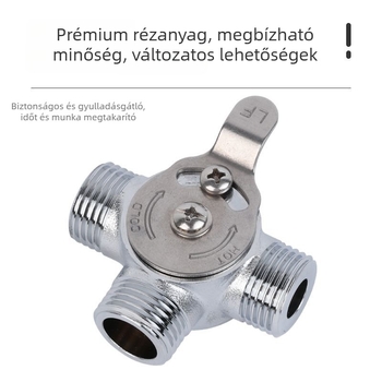 Háromutas keverőcsap, rozsdamentes acélból, bemeneti meleg- és hideg víz, normál nyomás, 80°C melegvíz