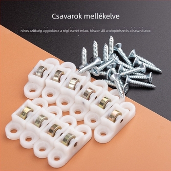 Műanyag–acél ablakcsúszó görgők, nylon görgők, 10 darabos csomag, Modell F75SMM7S7MM6HH, Alkalmazási terület: Egyéb, Márka: Egyéb