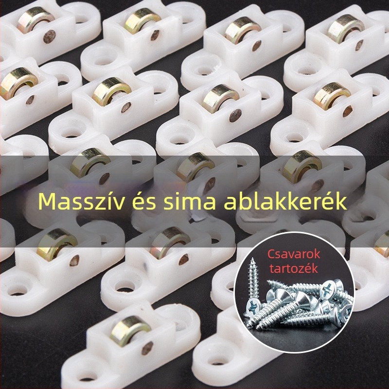 Műanyag–acél ablakcsúszó görgők, nylon görgők, 10 darabos csomag, Modell F75SMM7S7MM6HH, Alkalmazási terület: Egyéb, Márka: Egyéb