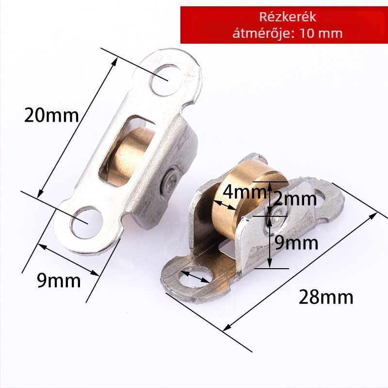 Műanyag–acél ablakcsúszó görgők, nylon görgők, 10 darabos csomag, Modell F75SMM7S7MM6HH, Alkalmazási terület: Egyéb, Márka: Egyéb