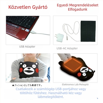 USB‑tápellátású lábmelegítő papucs, velúr felsőrésszel, termoplasztikus elastomer talppal, uniszex, sarok körbefogó dizájn