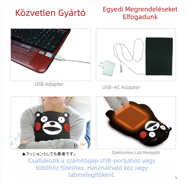 USB‑tápellátású lábmelegítő papucs, velúr felsőrésszel, termoplasztikus elastomer talppal, uniszex, sarok körbefogó dizájn