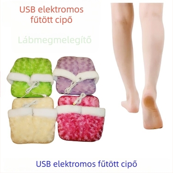 USB melegített papucsok – bársonyos felső rész, uniszex, univerzális méret