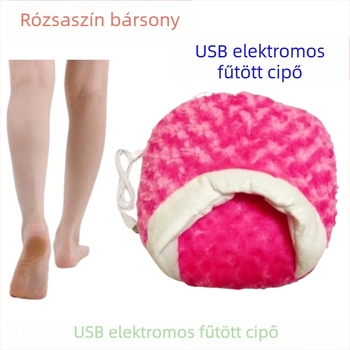 USB melegített papucsok – bársonyos felső rész, uniszex, univerzális méret