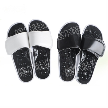 Gördülő acélgolyós akupunktúrás masszázs papucsok, beltéri otthoni használatra, dupla csatos zárás, USB táplálás, időzítő funkció, számítógépes típusú vezérlés – Jianer