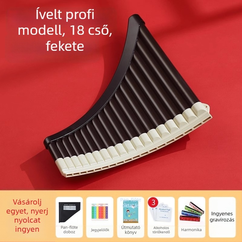 Ívelt panflóta 18 csővel, C-dúr hangnem, diákoknak és kezdőknek, Tiger Roar