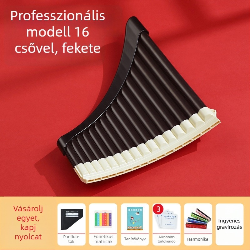 Ívelt panflóta 18 csővel, C-dúr hangnem, diákoknak és kezdőknek, Tiger Roar