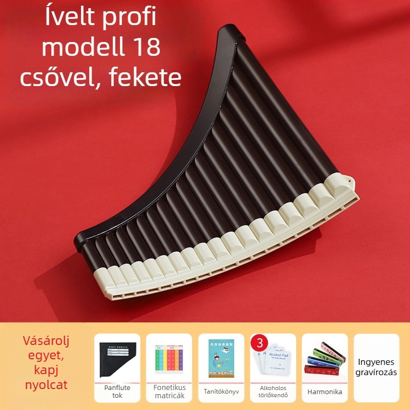 Ívelt panflóta 18 csővel, C-dúr hangnem, diákoknak és kezdőknek, Tiger Roar